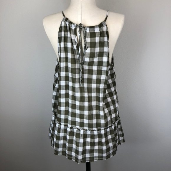 Anthropologie Cloth & Stone Gingham Halter Top - Picture 5 of 8